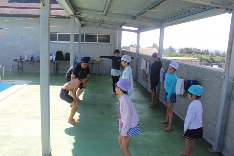 水泳の授業の様子