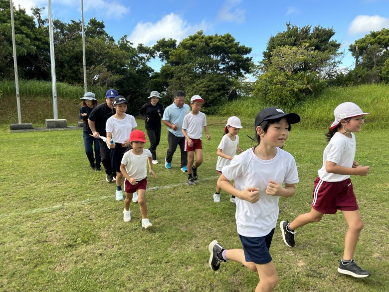 体育朝会の様子