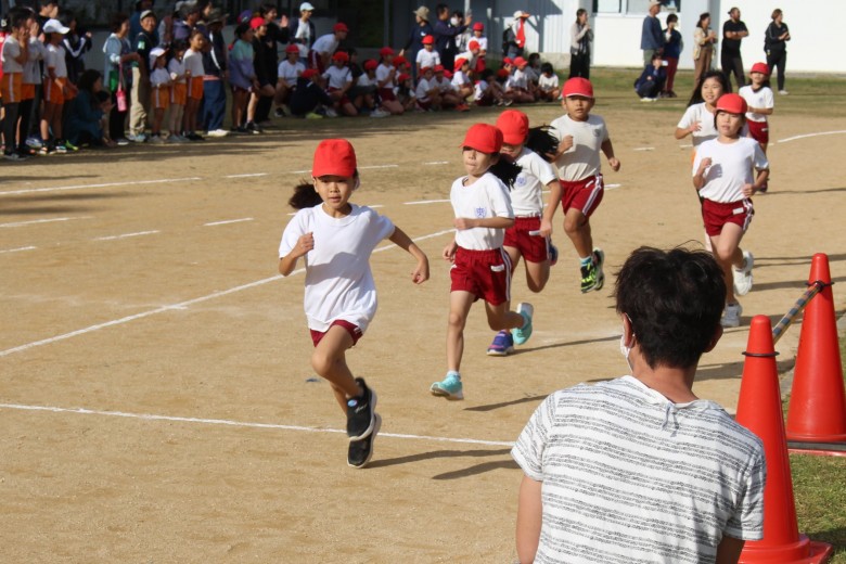 ３校合同持久走大会の様子