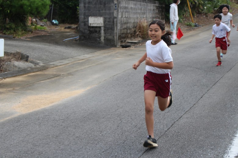 ３校合同持久走大会の様子
