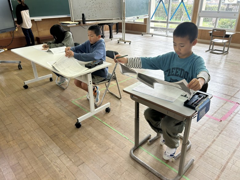 漢字検定の日の様子